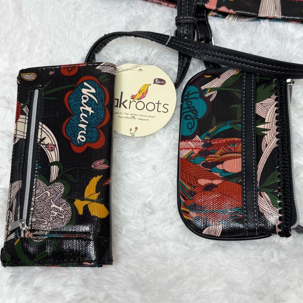 Sakroots Artist Circle Peace Birds Tote Set NWT Boho Festival Bag Wallet - Picture 7 of 16